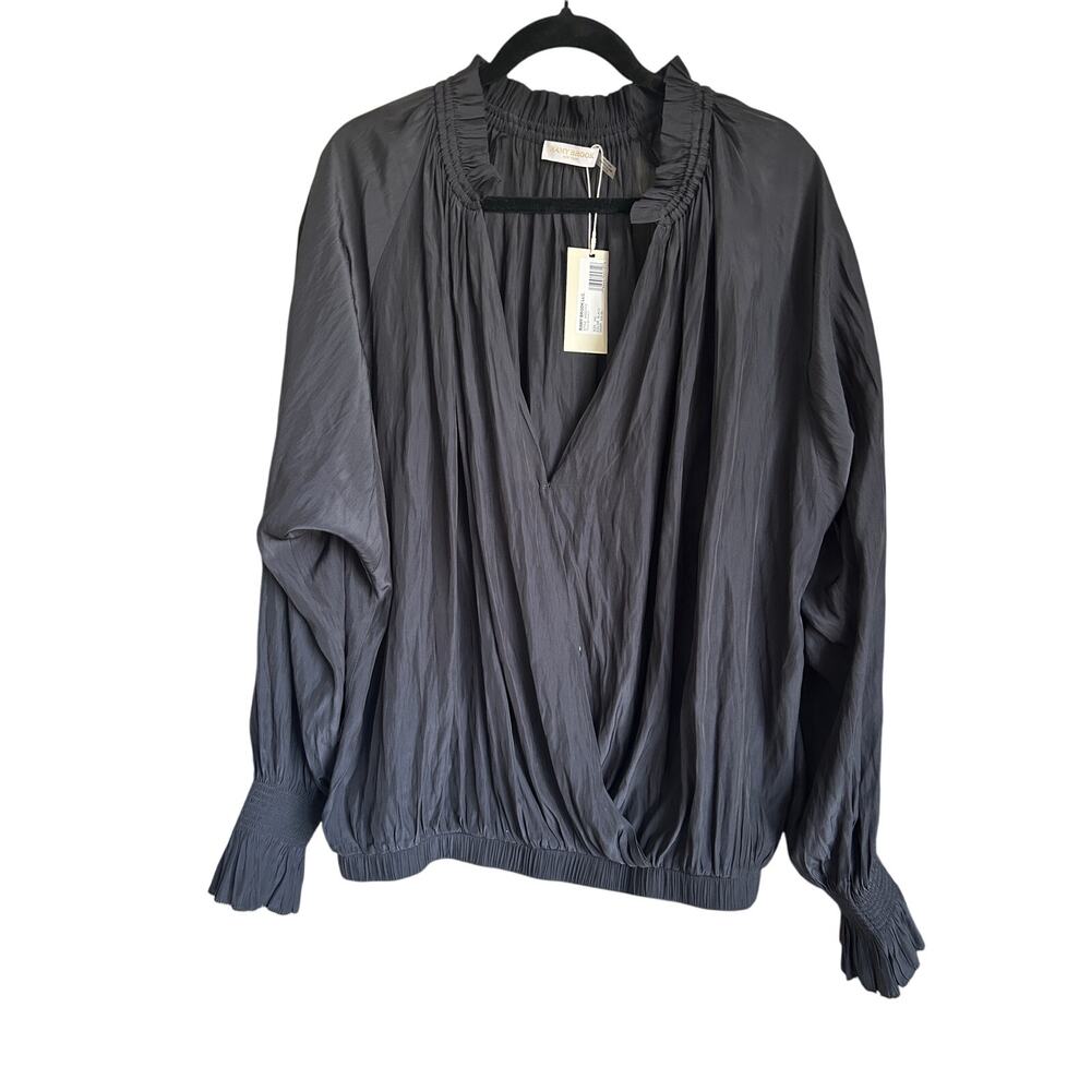 NWT Ramy Brook Bethany Blouse, Black- XXL